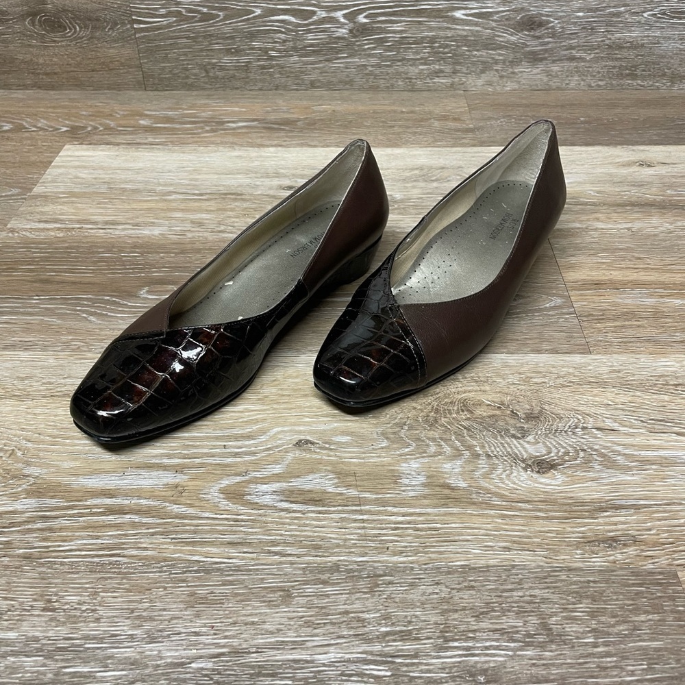 Ros Hommerson Belinda brown wedge Sz 8.5